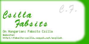 csilla fabsits business card
